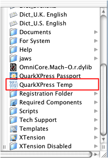 QuarkXPress Temp File