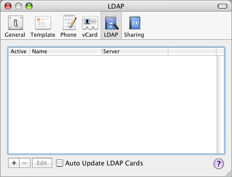 Address Book -> Preferences -> LDAP