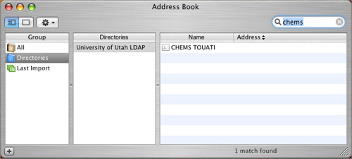 Address Book -> Directory -> Example