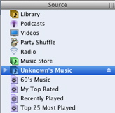 iTunes -> Shared Music Source