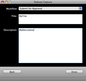 Podcast Capture - Metadata