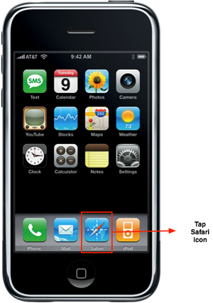 iPhone - Tap Safari Icon