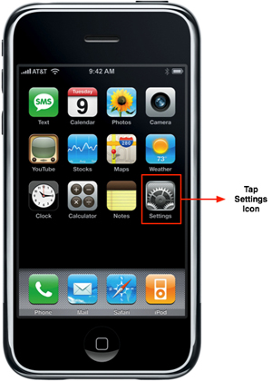 iPhone - Home Screen - Settings