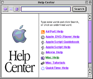The Help Center Window