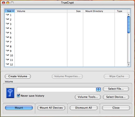 TrueCrypt for Mac OS X