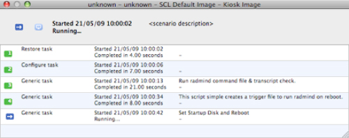 DeployStudio Admin - Activity - Status