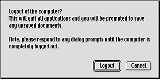 logout dialog