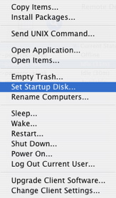 Remote Desktop - Manage - Set Startup Disk...