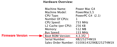 System Profiler -> Hardware Overview -> Boot ROM Version