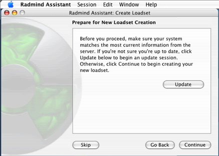 Radmind Assistant - Prepare New Loadset