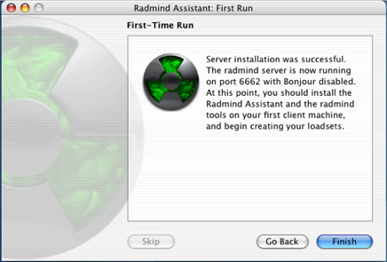 Radmind Assistant - First Run - Server Success