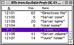 Open RevRdist Prefs STR Resource with ResEdit
