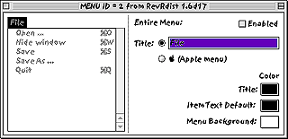 Open RevRdist Menu Selection with ResEdit