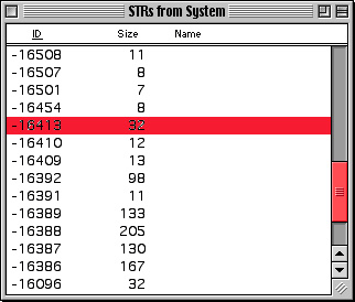 STRs from System Window
